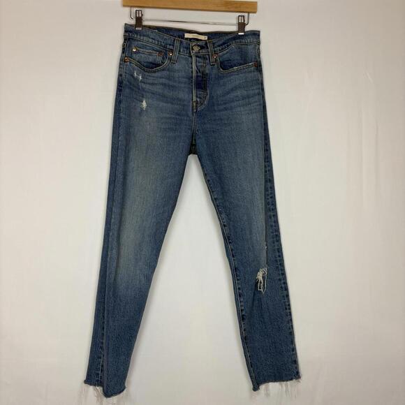 LEVI'S Signature Straight Fit Wedgie Jean Size: 27 Medium Wash - Picture 2 of 9